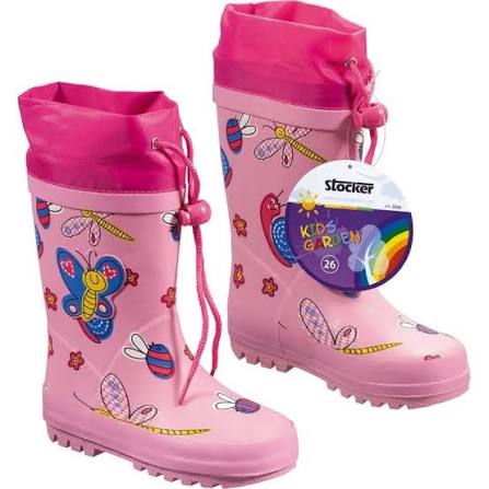 BOTAS MARIPOSA 31 KIDS GARDEN ROSA.GOMA