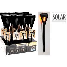 FAROL SOLAR ANTORCHA NEGRA H43CM