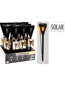 FAROL SOLAR ANTORCHA NEGRA H43CM