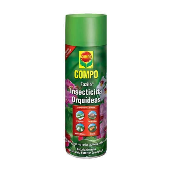 COMPO Insecticida Orquídeas 200ml, un spray verde con etiqueta para protección de orquídeas.