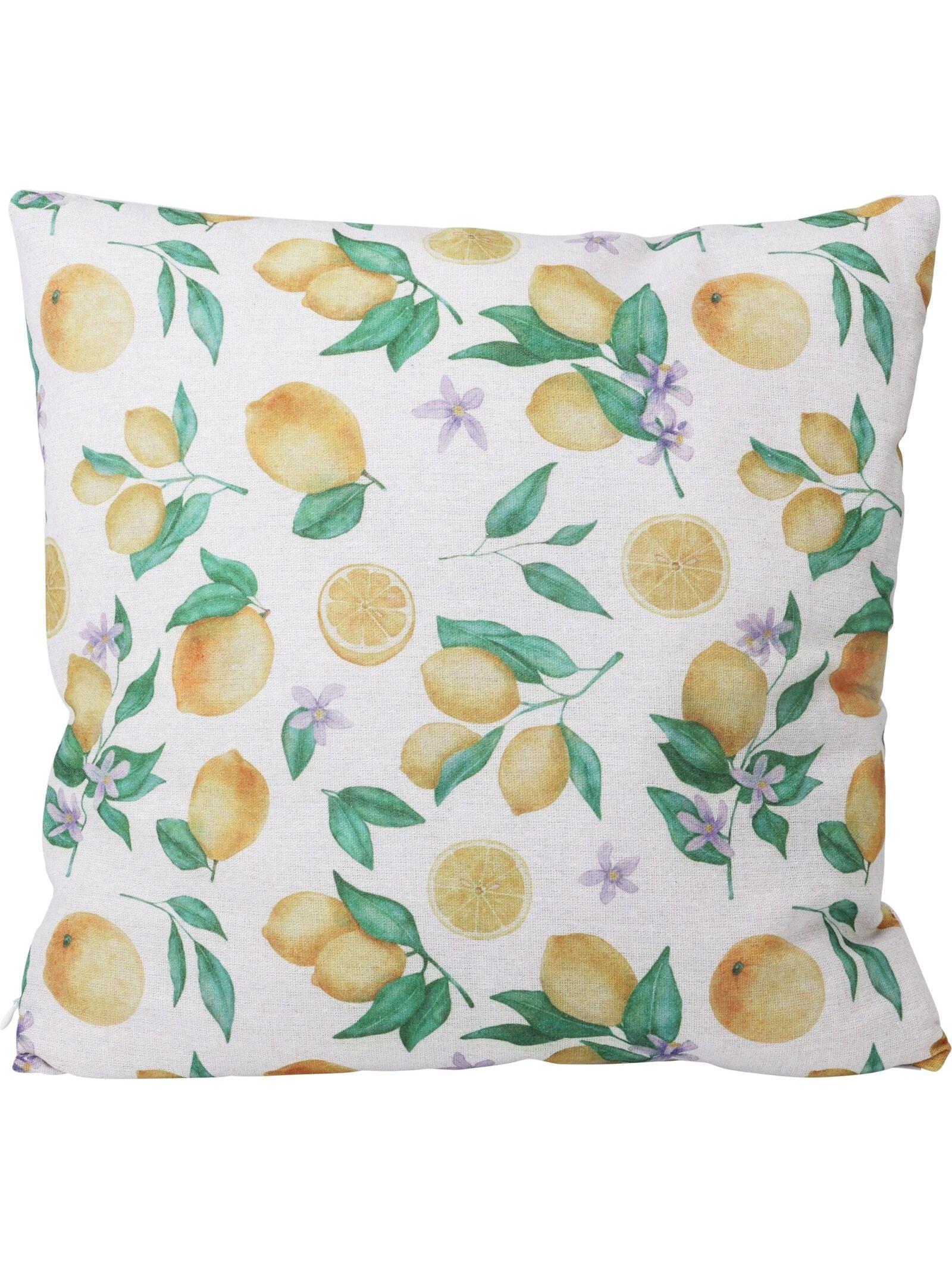COJÍN CON ESTAMPADO DE LIMÓN 45X45