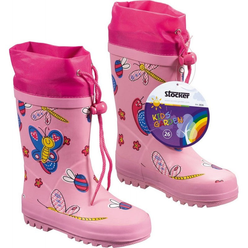 BOTAS MARIPOSA 23 KIDS GARDEN ROSA,GOMA