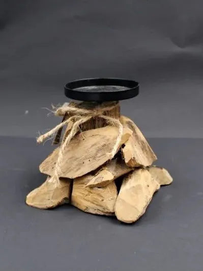 CANDLE HOLDER DRIFTWOOD 13X18X13CM NATURAL