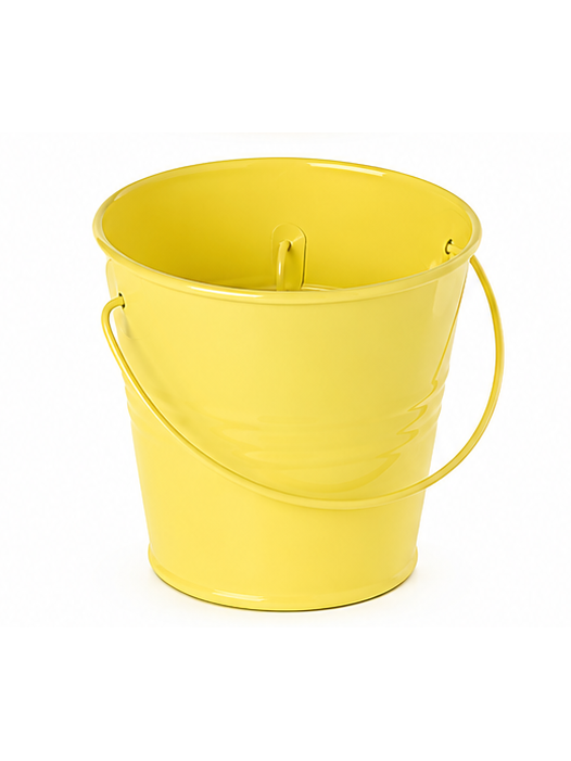 CITRONELLA CANDLE WAX IN METAL BUCKET IN IRON BUCKET