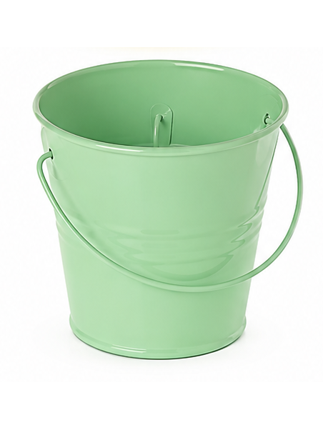 CITRONELLA CANDLE WAX IN METAL BUCKET IN IRON BUCKET
