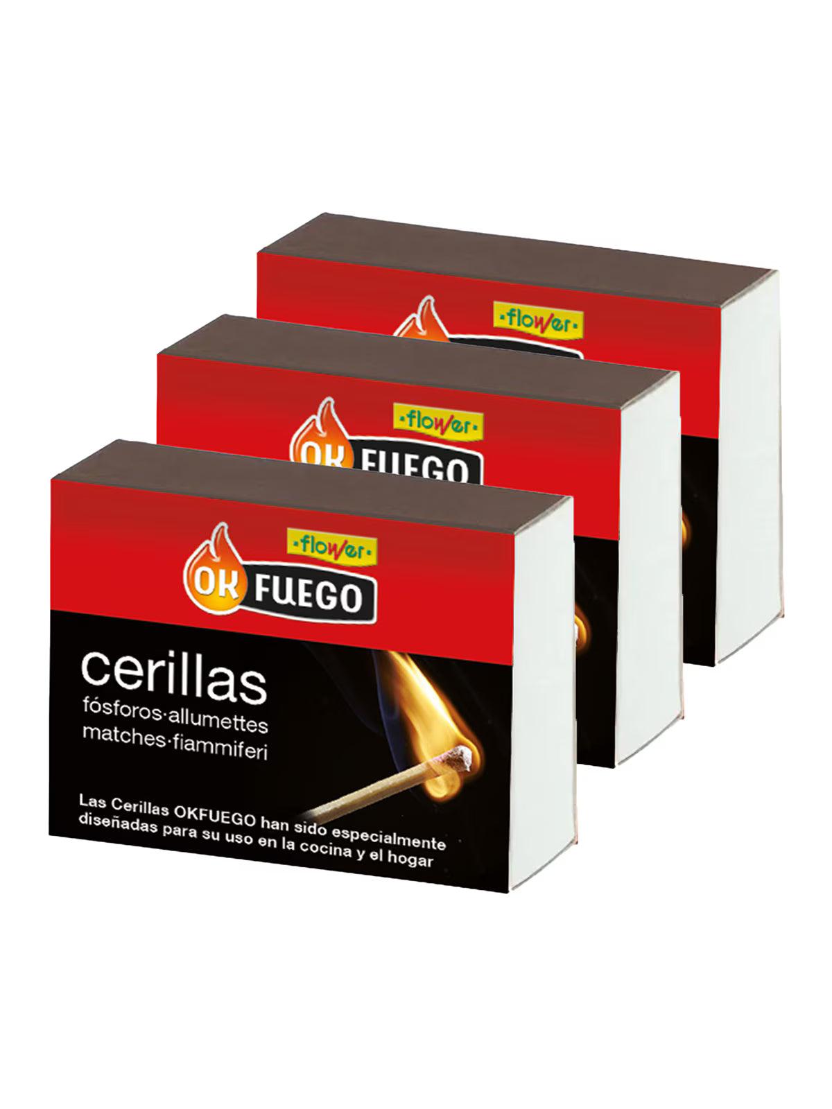 OK FUEGO CERILLAS COCINA PACK 3UD