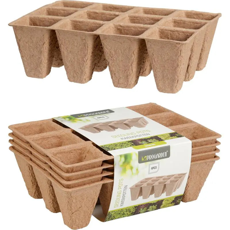 SET DE BANDEJA DE SIEMBRA 4PCS 12 SECTIO