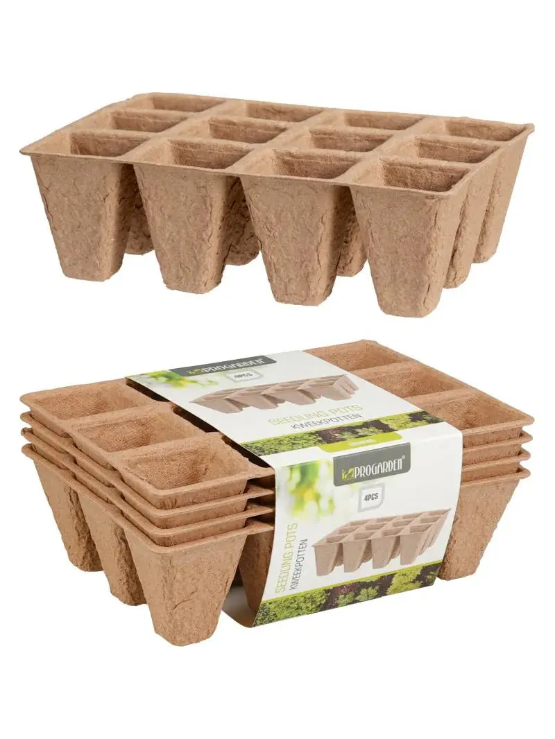 SET DE BANDEJA DE SIEMBRA 4PCS 12 SECTIO