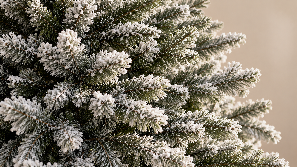 Árboles de Navidad nevados