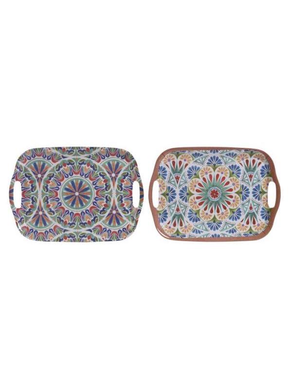 BANDEJA MELAMINA 36X26X2.5 MANDALA 2 SURT