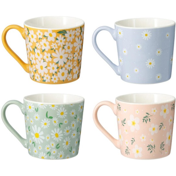 TAZA PORCELANA 200ML 4ASS