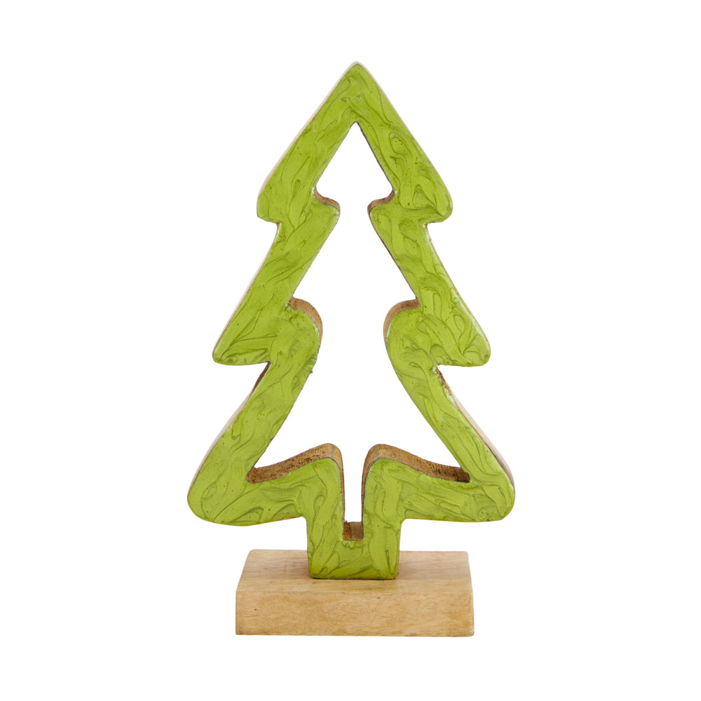 ÁRBOL DE NAVIDAD DECORATIVO DE MADERA DE MANGO
