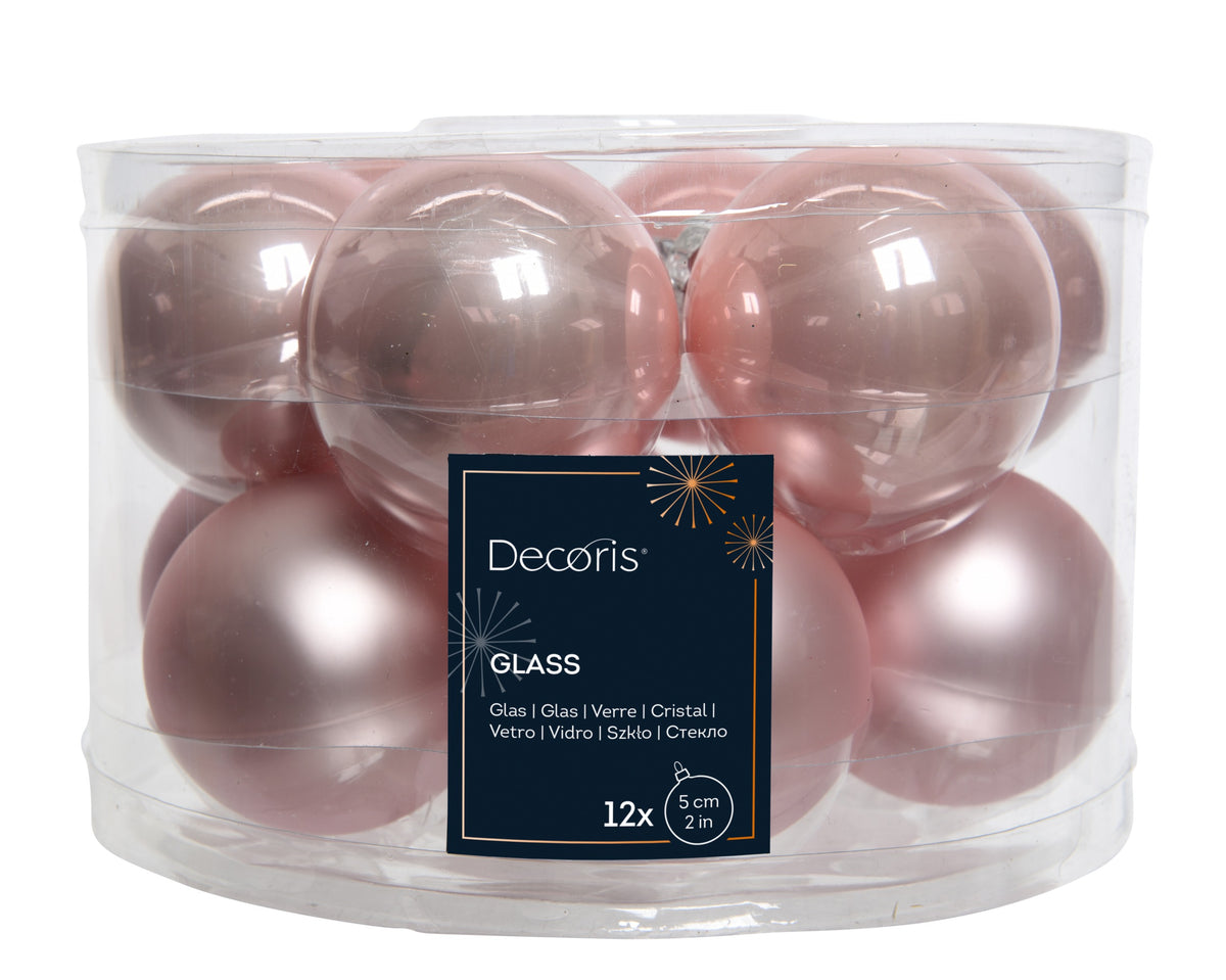 BAUBLES GLASS ENAMEL,MATT MIX BLUSH PINK