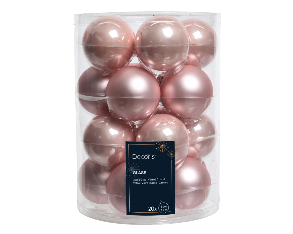 BAUBLES GLASS ENAMEL,MATT MIX BLUSH PINK