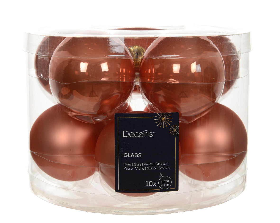 BAUBLE GLASS ENAMEL, MATT MIX SPICED PUMPKIN