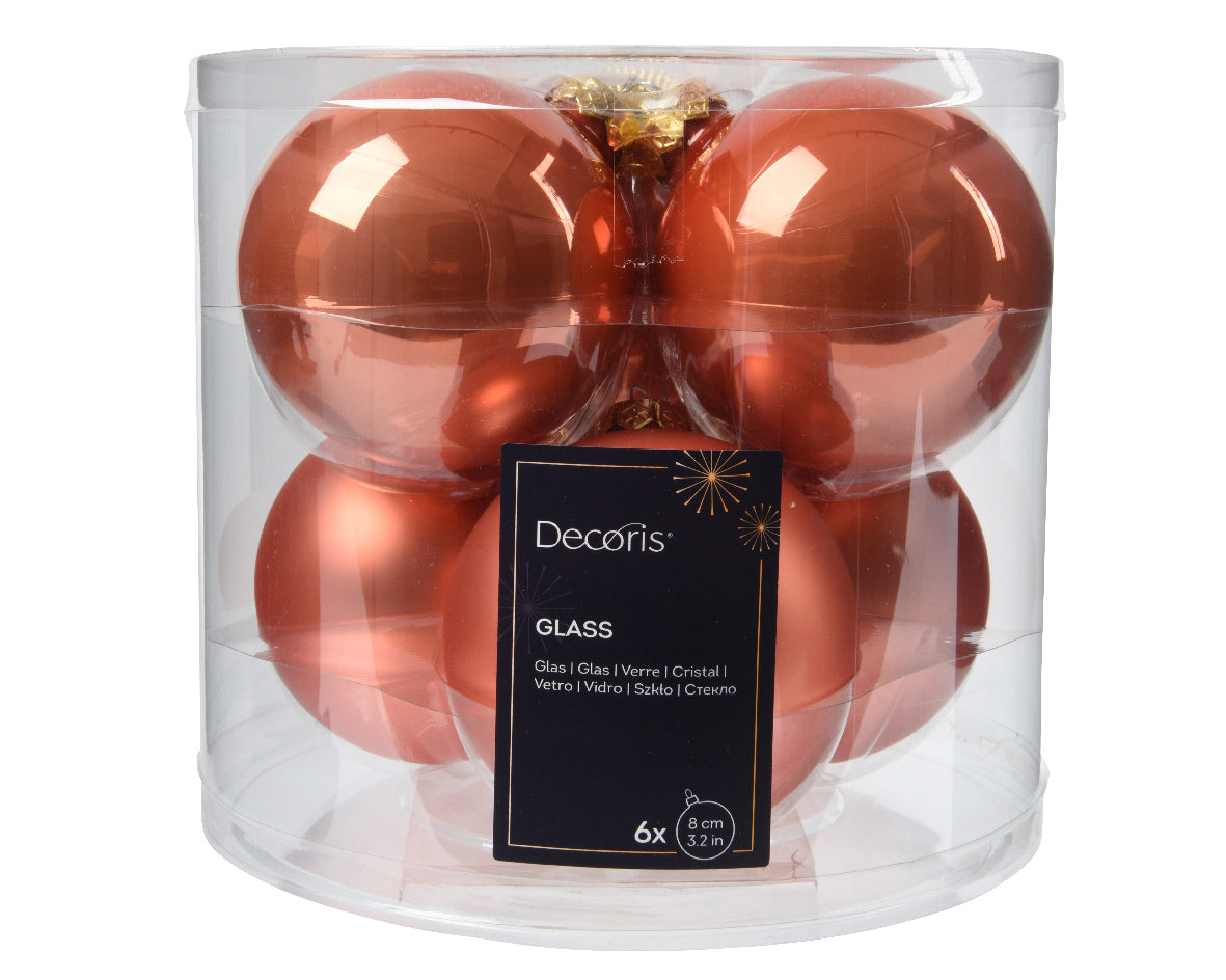 BAUBLE GLASS ENAMEL, MATT MIX SPICED PUMPKIN