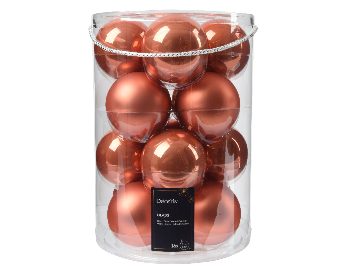 BAUBLES GLASS ENAMEL, MATT MIX SPICED PUMPKIN