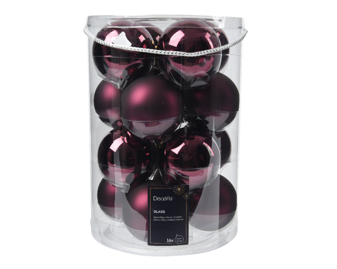 BAUBLES GLASS SHINY, MATT MIX DARK VENUE