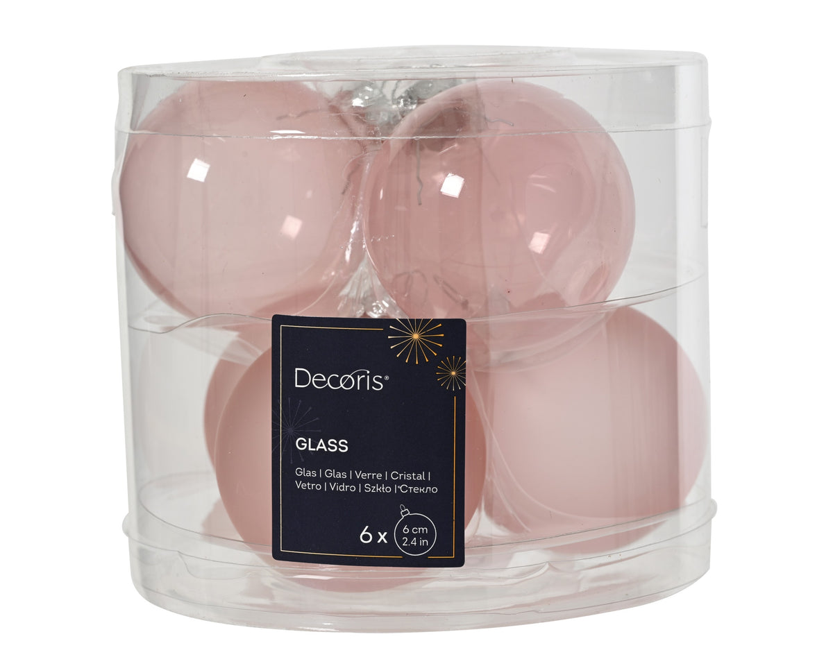 BAUBLES GLASS UNSILVERED BLUSH PINK