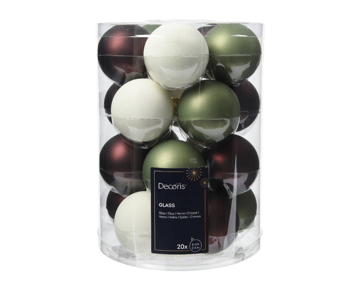 BAUBLE GLASS MT, EXTRA MT MIX