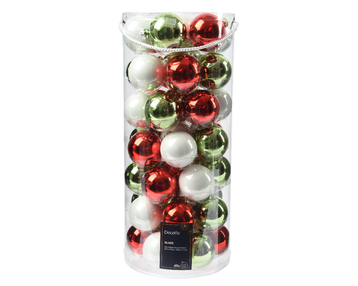 BAUBLE GLASS ENAMEL, SHINY MIX