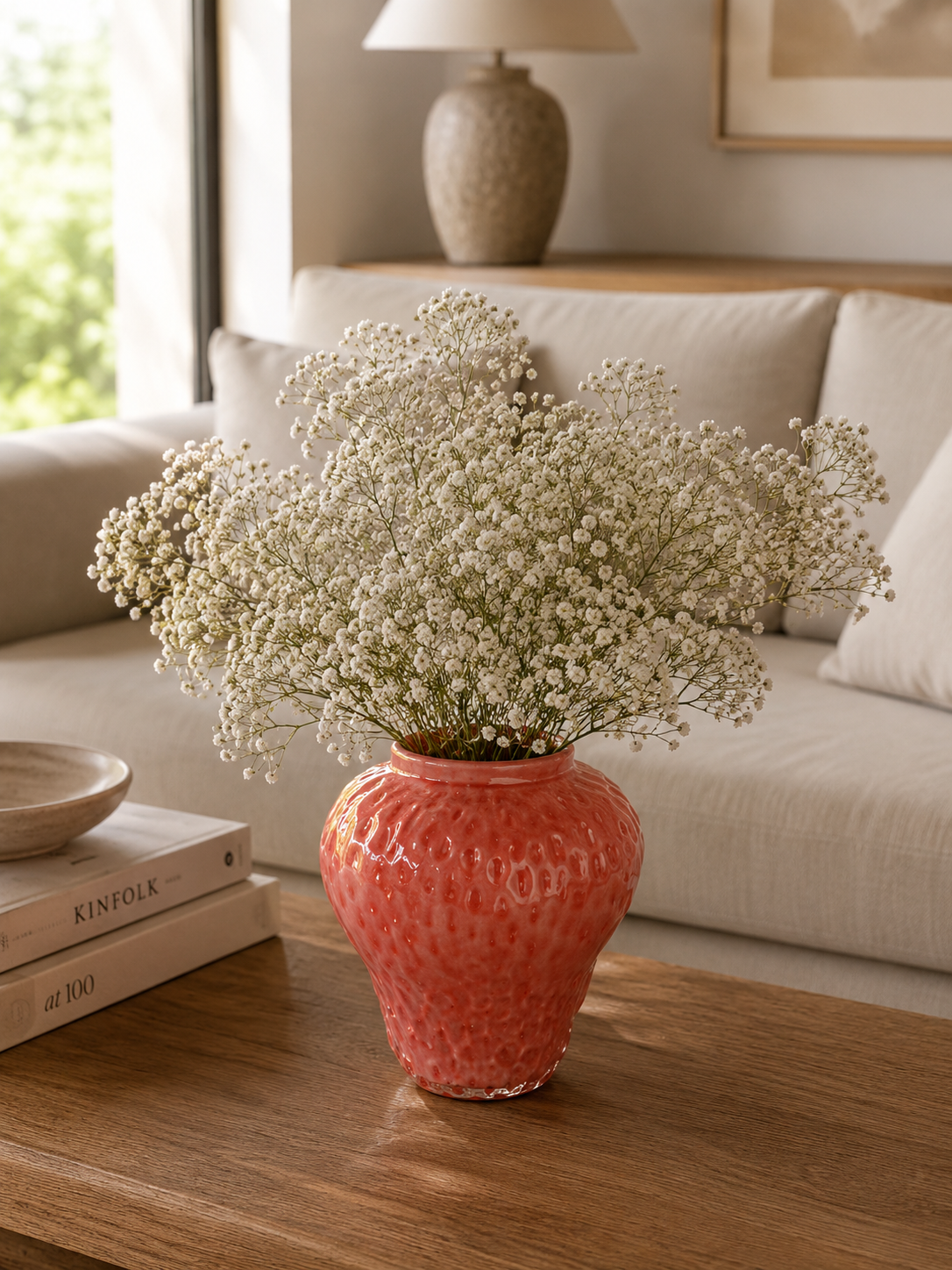 VASE GLASS POWDER SOLID COLOR