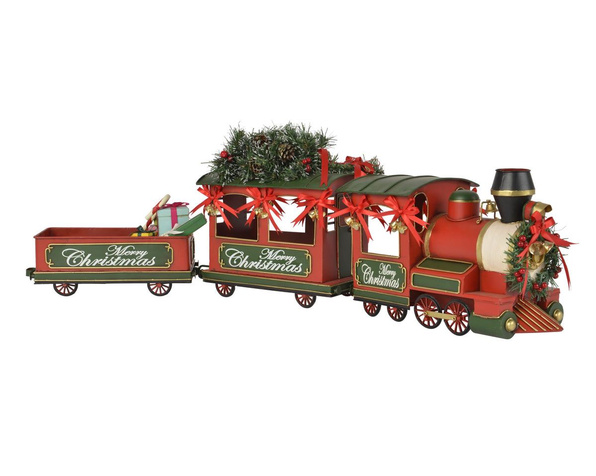 TREN DECORATIVO NAVIDEÑO DE HIERRO