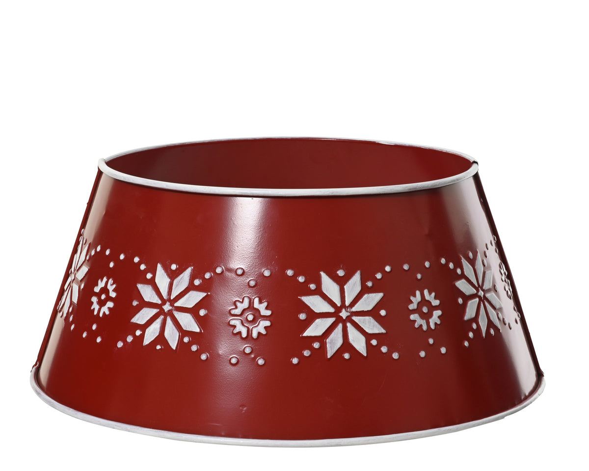 TREE RING IRON CHRISTMAS RED DIÁMETRO 70CM X ALTO 27CM