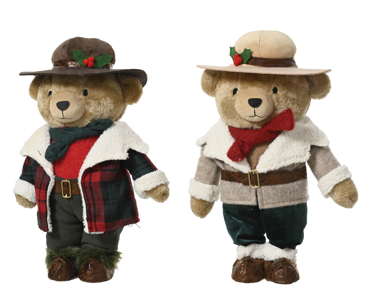 BEAR POLYESTER STANDING BEAR 2ASS ASSORTED LARGO 14CM X ANCHO 18CM X ALTO 31CM