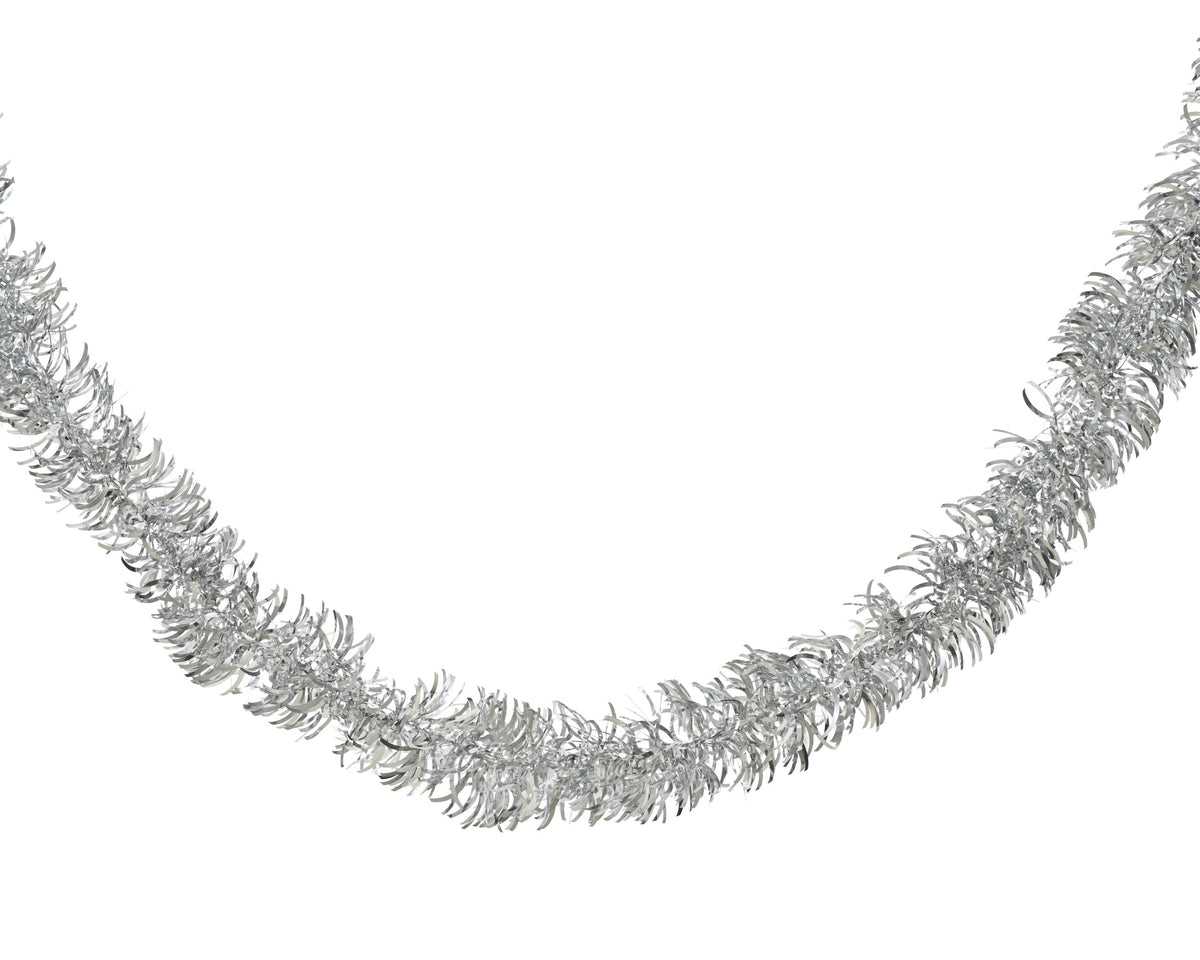 TINSEL GARLAND PET SHINY SILVER