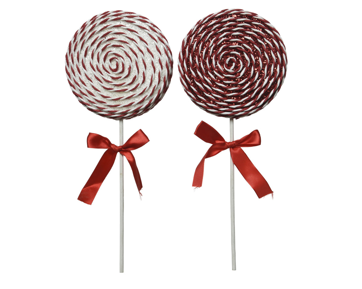 LOLLY FOAM GLITTER AND RIBBON GLITTER, RED SATIN BOW LARGO 3.5CM X ANCHO 9.5CM X ALTO 28CM