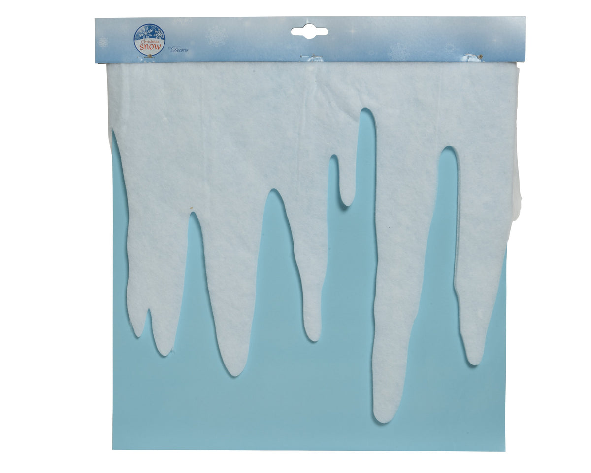 BORDER POLYESTER ICICLE WHITE