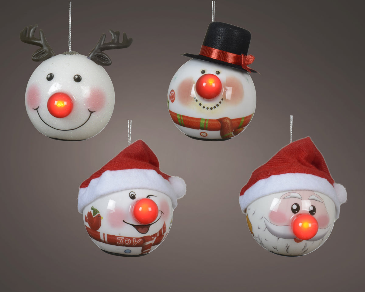 LED BAUBLE FOAM FLASHING EFFECT WARM WHITE