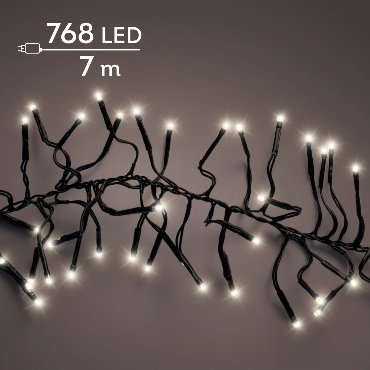 LED CLUSTER LIGHTS 8F 768LED L600CM WARM WHITE