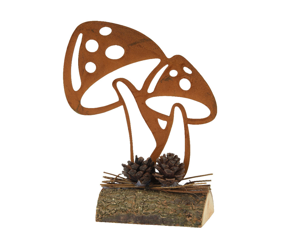 MUSHROOM IRON 5X14X18CM RUST