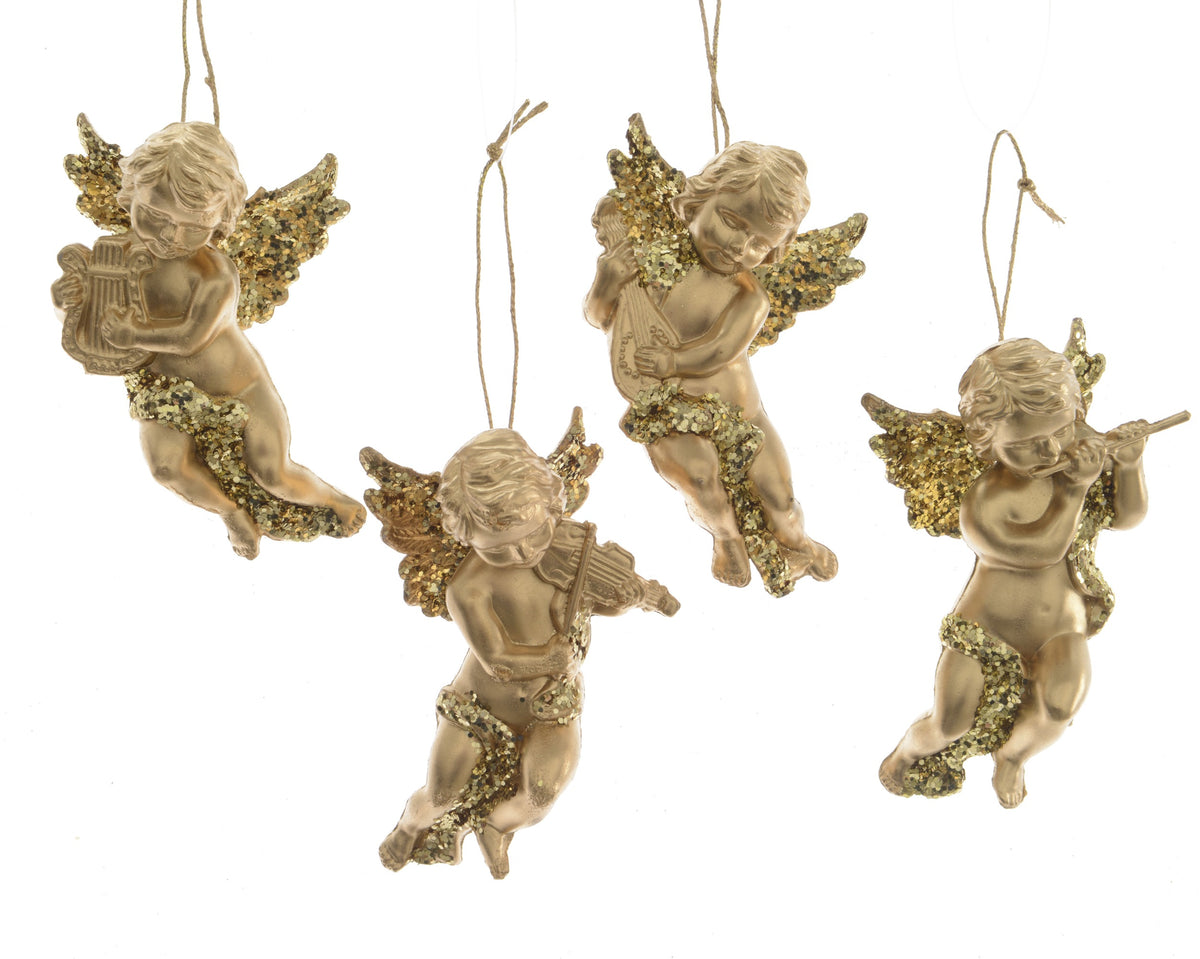 ANGEL PLASTIC MATT GLITTER 4ASS GOLD LARGO 4CM X ANCHO 5CM X ALTO 10CM