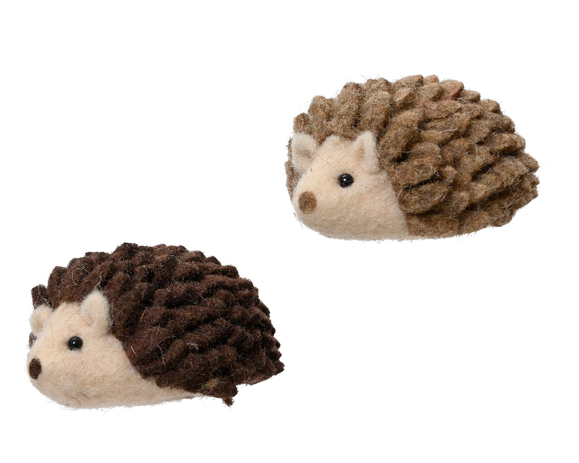 HEDGEHOG FELT ONCLIP 7.5X9.5X5CM ASSORT