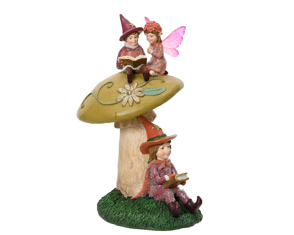ELF POLYRESIN MUSHROOM 14.2X11.3X20CM