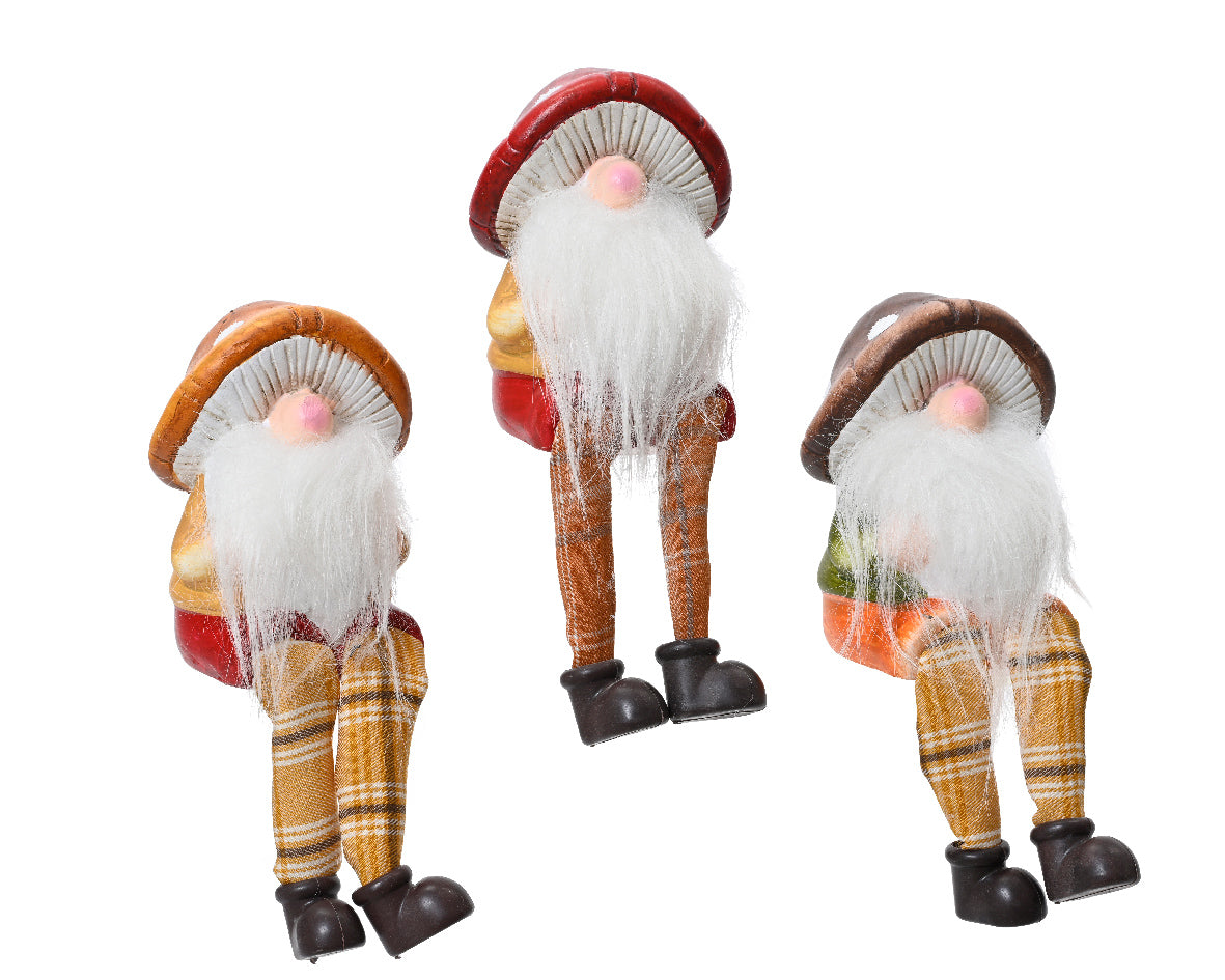 GNOME TERRACOTTA DANGLING LEG 7.2X6.6X17.4CM