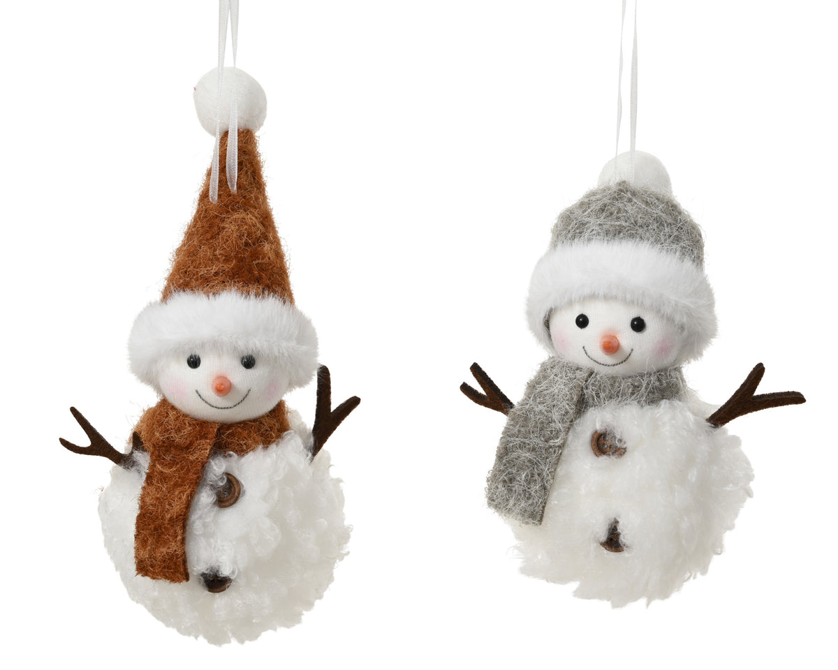 SNOWMAN POLYESTER 2ASS ASSORTED LARGO 6CM X ANCHO 6CM X ALTO 13CM