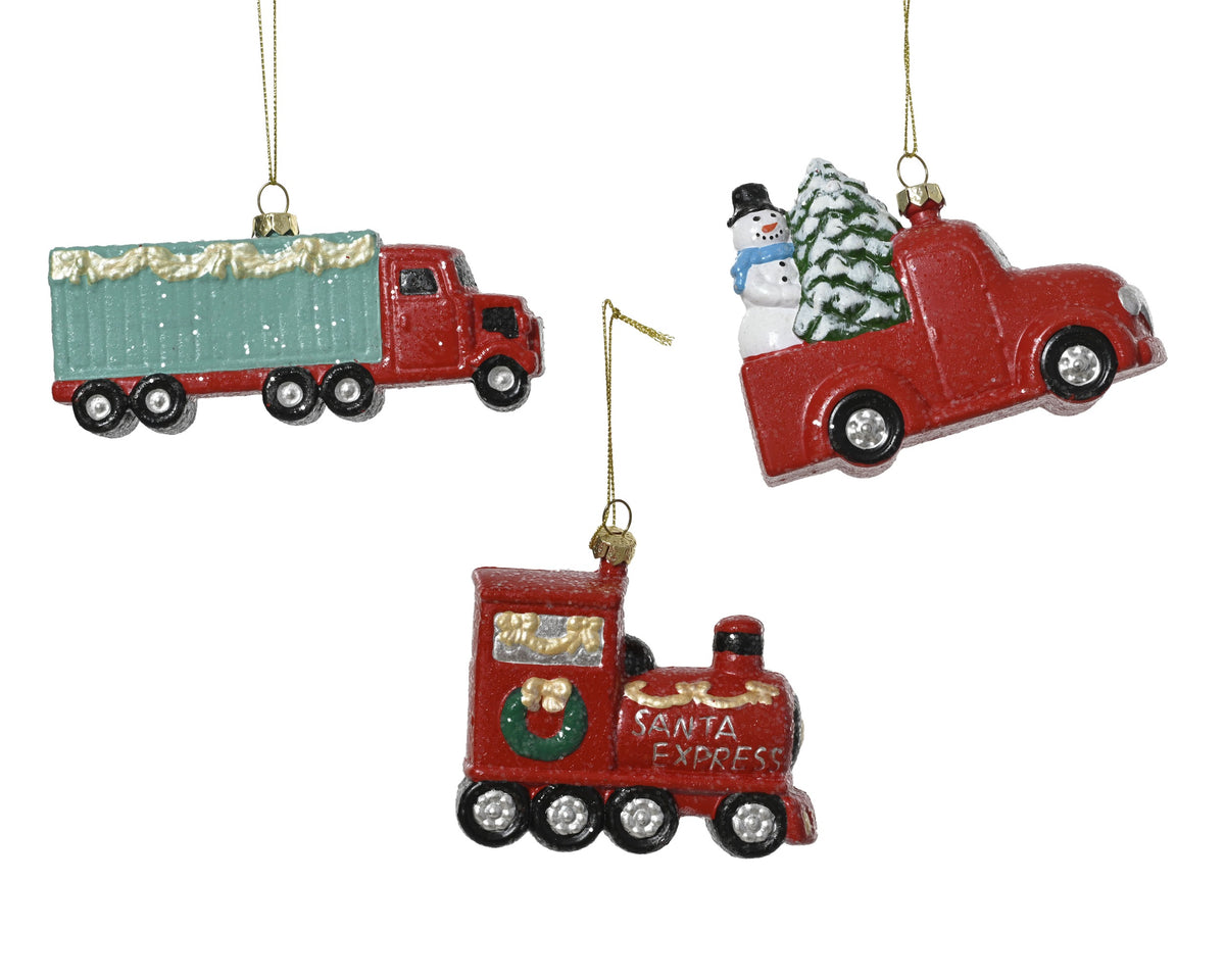 CAR POLYSTYRENE GLITTER 3ASS RED/COLOUR(S) LARGO 14CM X ANCHO 6.5CM X ALTO 11CM