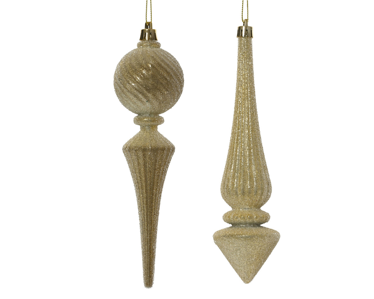 ICICLE POLYSTYRENE BEADS 2ASS GOLD LARGO 4.8CM X ANCHO 4.8CM X ALTO 19.5CM