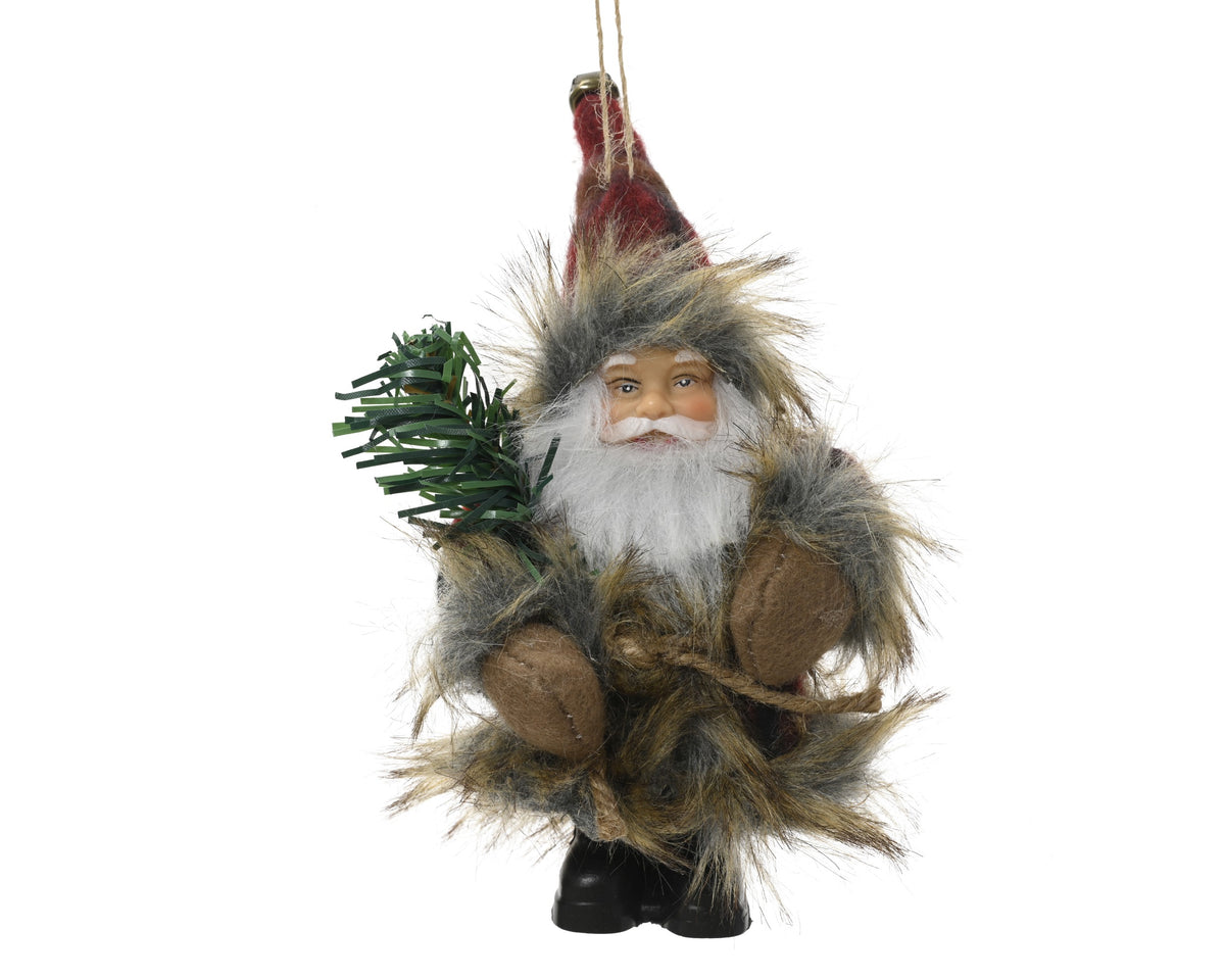 SANTA POLYESTER PLASTIC BODY WITH RED COAT WITH CHRISTMAS  LARGO 8CM X ANCHO 6CM X ALTO 13CM