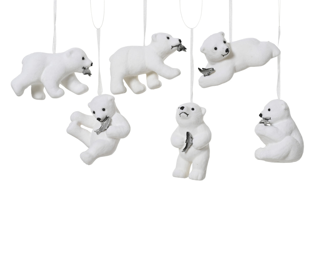 BEAR POLYSTYRENE FLOCK FISH 6ASS WHITE LARGO 5CM X ANCHO 5CM X ALTO 8.5CM