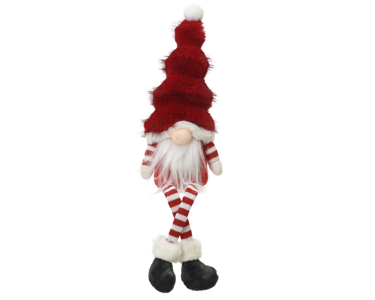 GNOME POLYESTER SITTING W DANGLING LEG RED LARGO 13CM X ANCHO 9CM X ALTO 45CM