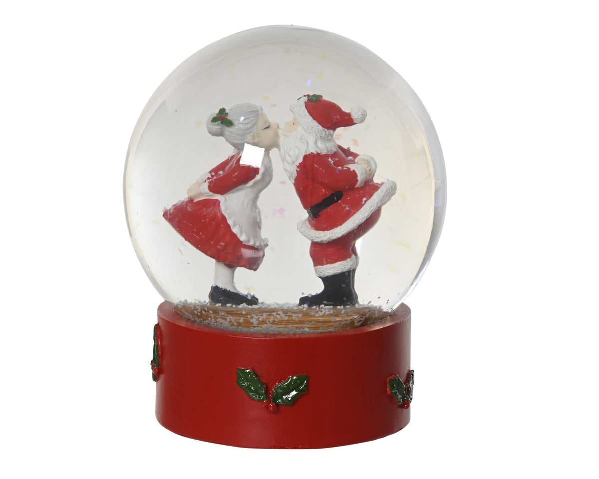 SNOWGLOBE POLYRESIN ROUND SANTA RED/COLOUR(S) DIÁMETRO 10CM X ALTO 12.1CM