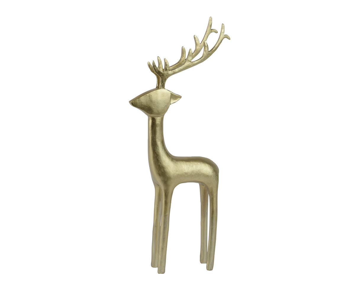 DEER POLYRESIN GOLD LARGO 8.5CM X ANCHO 19CM X ALTO 48CM