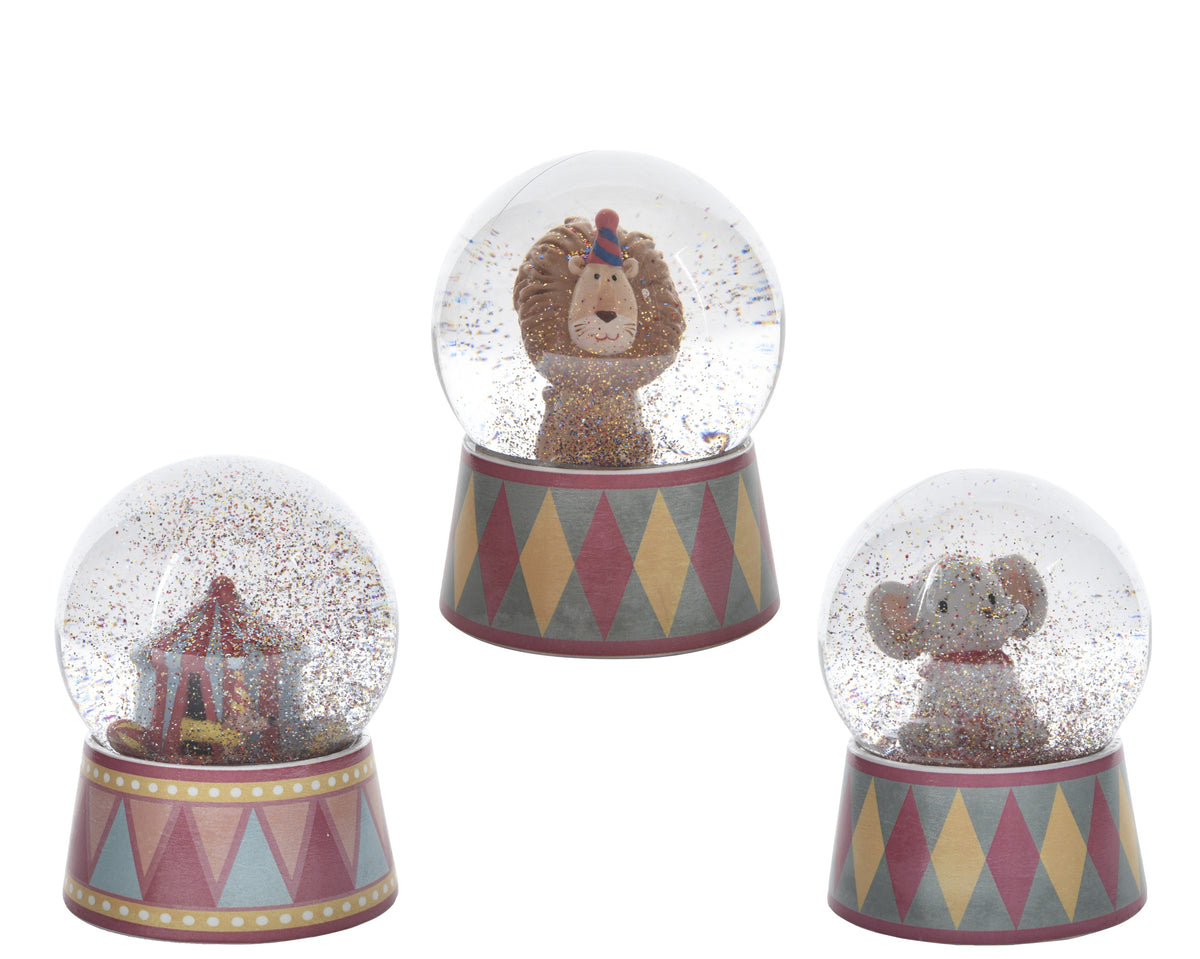 SNOWGLOBE POLYRESIN 3ASS ASSORTED DIÁMETRO 6.5CM X ALTO 8.6CM