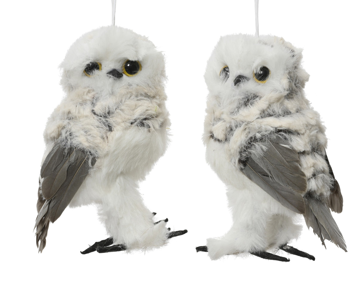 OWL ARTIFICIAL FUR FEATHERS 2ASS GREY LARGO 9CM X ANCHO 7CM X ALTO 13CM