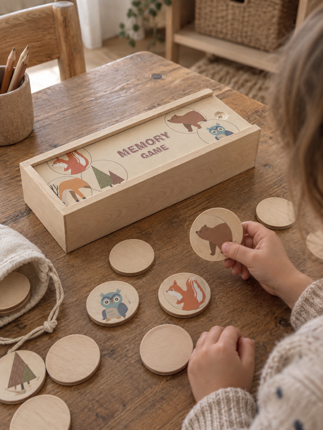 JUEGO DE MESA SET 21 MADERA 19X6.5X4 MEMORIA